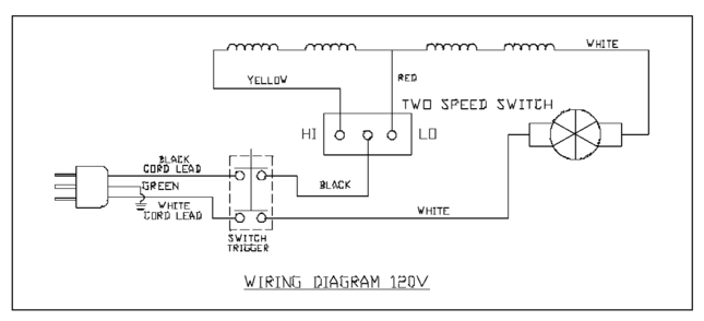 Default 2 Diagram and Parts List for PC7723 Type 3 Porter Cable Band Saw